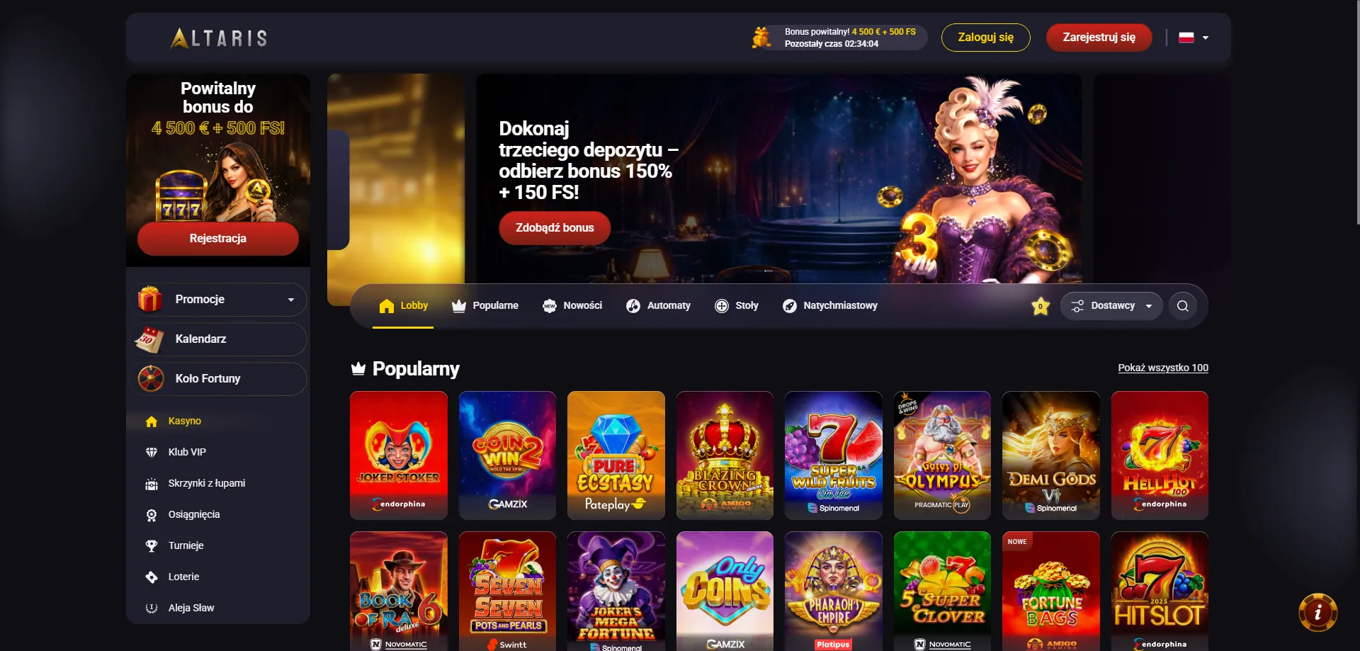 Altaris Casino – nowoczesna platforma gier online 2026